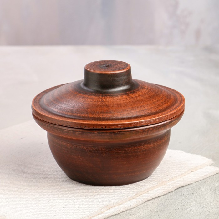 Соусник "Гладкий", с крышкой, красная глина, 0.5 л
Соусник "Гладкий", с крышкой, красная глина, 0.5 л