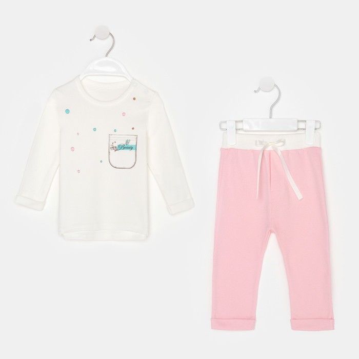 Комплект детский, цвет молочный/розовый, рост 80 см
Комплект детский, цвет молочный/розовый, рост 80 см