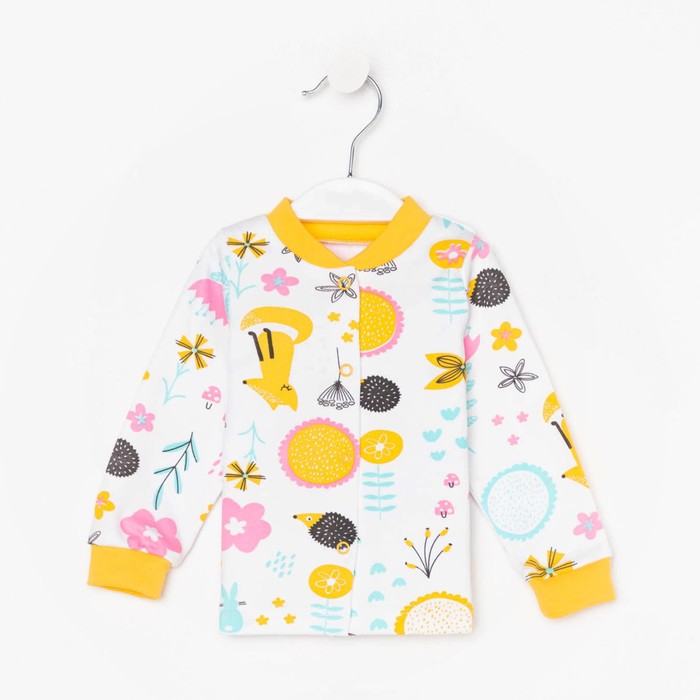 Кофточка детская, цвет белый/лиса, рост 74 см
Кофточка детская, цвет белый/лиса, рост 74 см