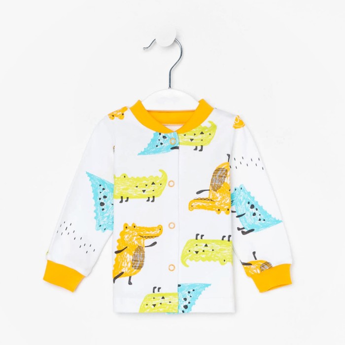 Кофточка детская, цвет белый/динозавры, рост 80 см
Кофточка детская, цвет белый/динозавры, рост 80 см