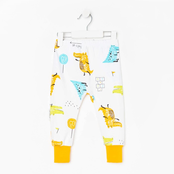 Штанишки детские, цвет белый/динозавры, рост 68 см
Штанишки детские, цвет белый/динозавры, рост 68 см