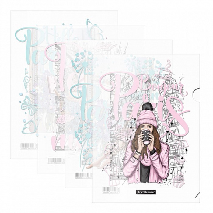 Папка-уголок А4, 160 мкм, ErichKrause Dreamy Girls, полупрозрачная, набор 4 шт., глянцевая, с принтом, микс
Папка-уголок А4, 160 мкм, ErichKrause Dreamy Girls, полупрозрачная, набор 4 шт., глянцевая, с принтом, микс
