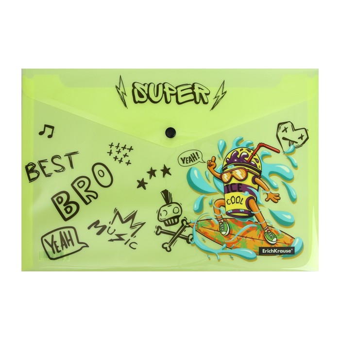 Набор папок-конвертов на кнопке А4, 160 мкм, ErichKrause Funny Monsters, полупрозрачная, 4 шт., глянцевая, с принтом, микс
Набор папок-конвертов на кнопке А4, 160 мкм, ErichKrause Funny Monsters, полупрозрачная, 4 шт., глянцевая, с принтом, микс