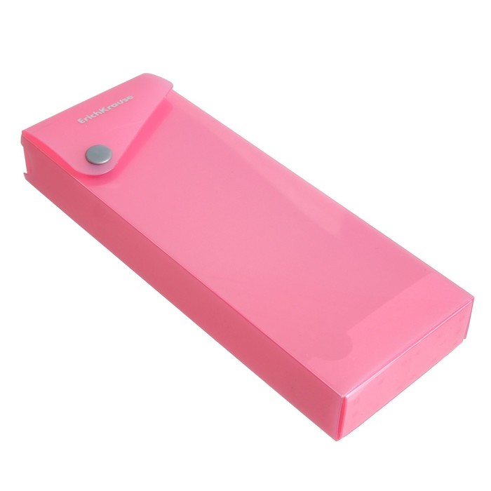 фото Пенал-футляр на кнопке, erichkrause glossy candy, пластиковый, микс