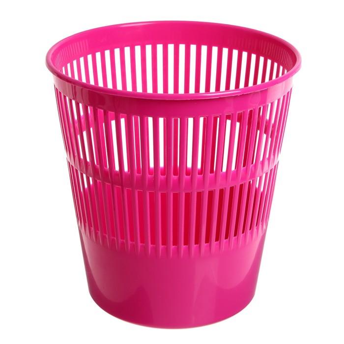фото Корзина для бумаг и мусора erichkrause vivid, 9 литров, пластик, сетчатая, маджента