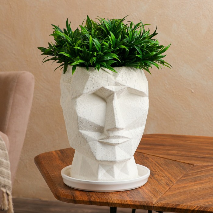 Горшок для цветов "Кай", белый, шелк, 6 л 
Горшок для цветов "Кай", белый, шелк, 6 л