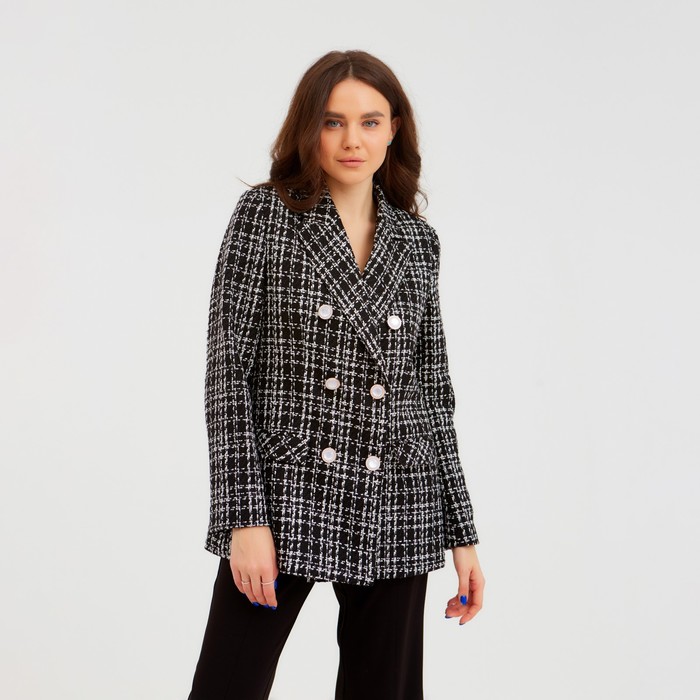 Пиджак твидовый двубортный MIST р. 48, черный
Пиджак твидовый двубортный MIST р. 48, черный