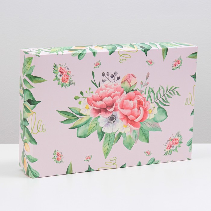 Коробка подарочная, крышка-дно, сборная "Пионы", 30 х 20 х 7 см
Коробка подарочная, крышка-дно, сборная "Пионы", 30 х 20 х 7 см