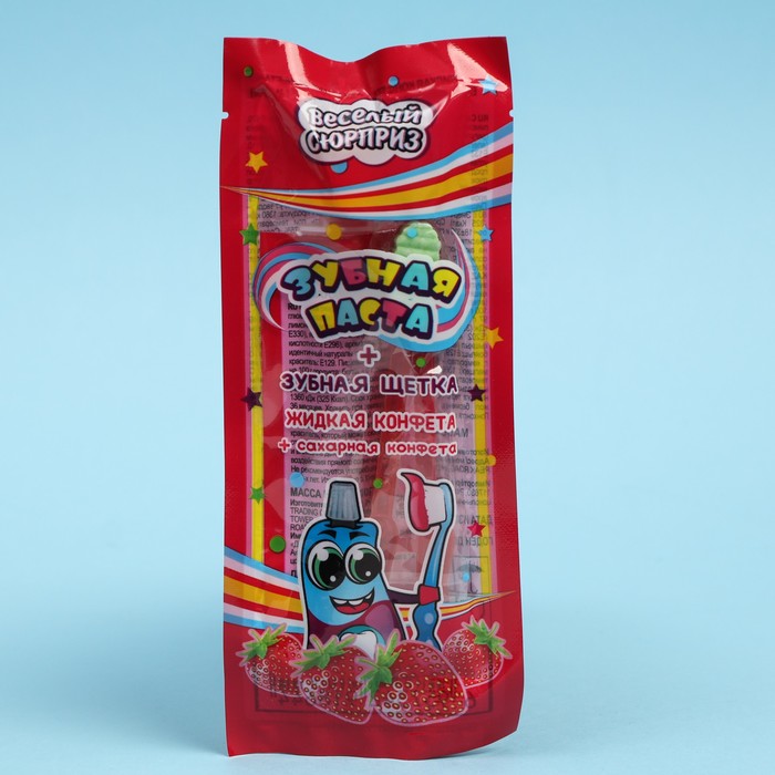 Конфета жидкая "Веселый сюрприз. Зубная щетка с пастой", 12 г
Конфета жидкая "Веселый сюрприз. Зубная щетка с пастой", 12 г