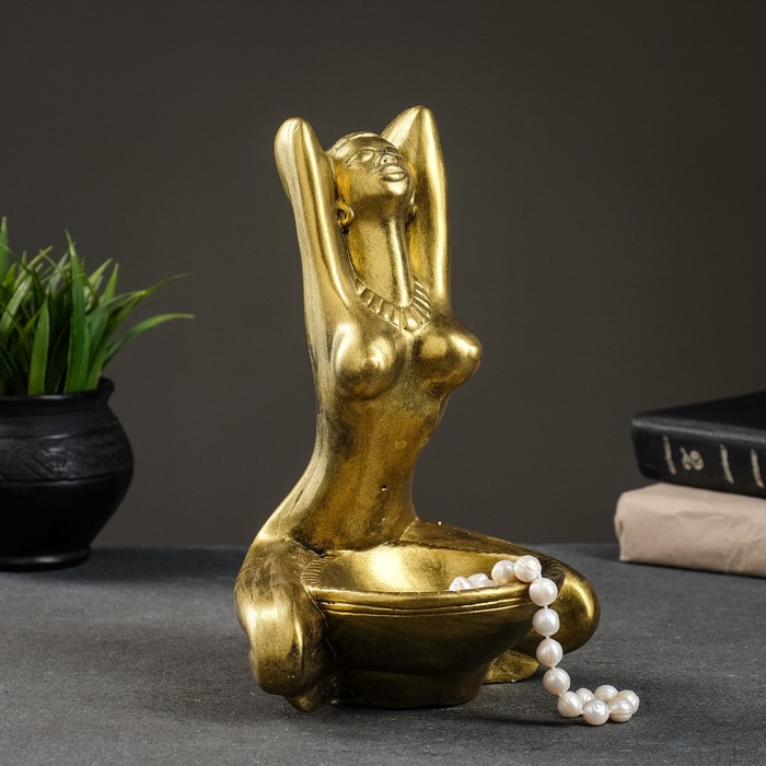 Подставка для мелочей "Негритянка" золото, 15х19х26см
Подставка для мелочей "Негритянка" золото, 15х19х26см