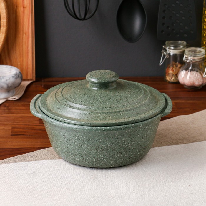 Жаровня с ручками "Гранит", тёмно-зелёная, 2 л
Жаровня с ручками "Гранит", тёмно-зелёная, 2 л