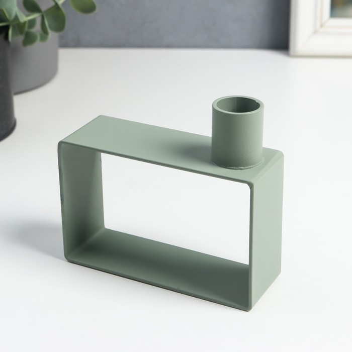 Подсвечник металл на 1 свечу "Строгие линии" свеча d=2 см серо-зелёный 10,2х4х11 см
Подсвечник металл на 1 свечу "Строгие линии" свеча d=2 см серо-зелёный 10,2х4х11 см