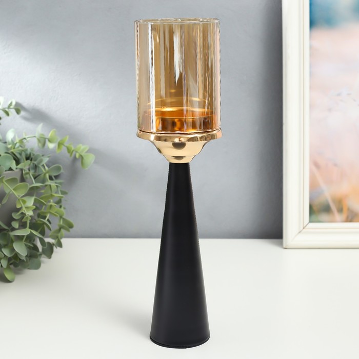 Подсвечник металл на 1 свечу "Факел" чёрный с золотом 27х12х9 см
Подсвечник металл на 1 свечу "Факел" чёрный с золотом 27х12х9 см