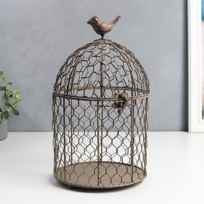 Подсвечник металл на 1 свечу "Клетка из сетки с птичкой" состаренный 30х16,5х16,5 см
Подсвечник металл на 1 свечу "Клетка из сетки с птичкой" состаренный 30х16,5х16,5 см