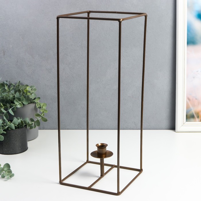 Подсвечник металл на 1 свечу "Лофт. Прямоугольник" тёмное золото 42х17х17 см
Подсвечник металл на 1 свечу "Лофт. Прямоугольник" тёмное золото 42х17х17 см