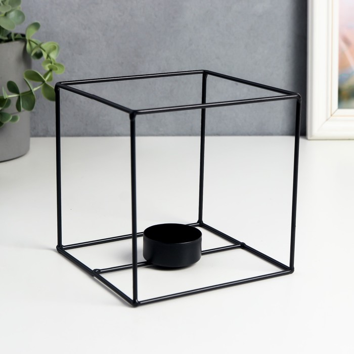 Подсвечник металл на 1 свечу "Лофт. Куб" чёрный 12х12х12 см
Подсвечник металл на 1 свечу "Лофт. Куб" чёрный 12х12х12 см