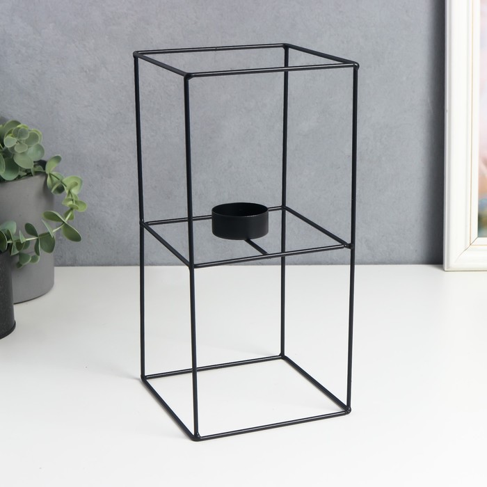 Подсвечник металл на 1 свечу "Лофт. Прямоугольник из кубов" чёрный 26х12,5х12,5 см
Подсвечник металл на 1 свечу "Лофт. Прямоугольник из кубов" чёрный 26х12,5х12,5 см