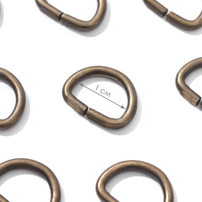 Полукольцо для сумок, d = 10 мм, толщина - 2 мм, цвет антик
Полукольцо для сумок, d = 10 мм, толщина - 2 мм, цвет антик
