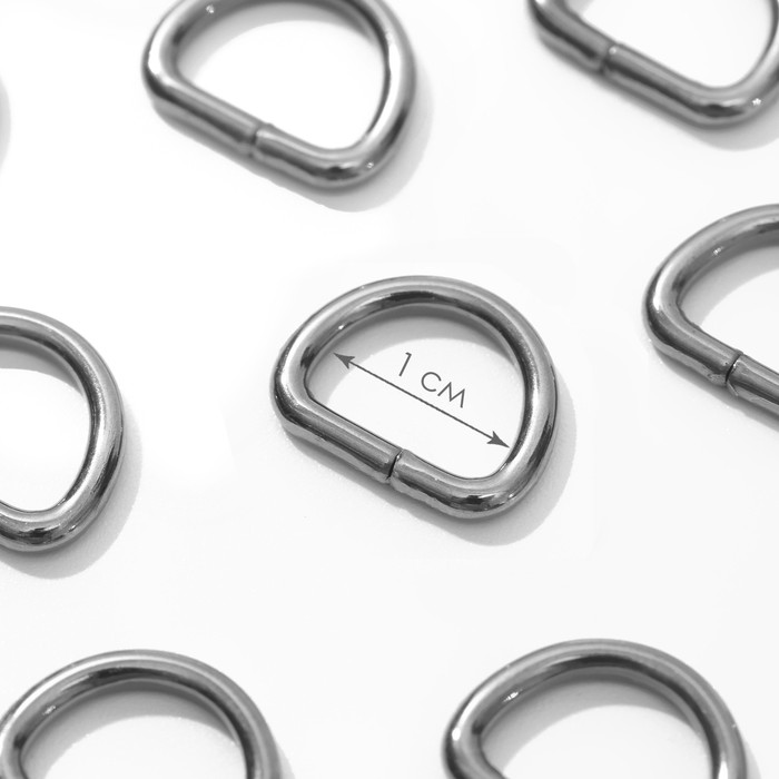 Полукольцо для сумок, d = 10 мм, толщина - 2 мм, цвет чёрный никель
Полукольцо для сумок, d = 10 мм, толщина - 2 мм, цвет чёрный никель