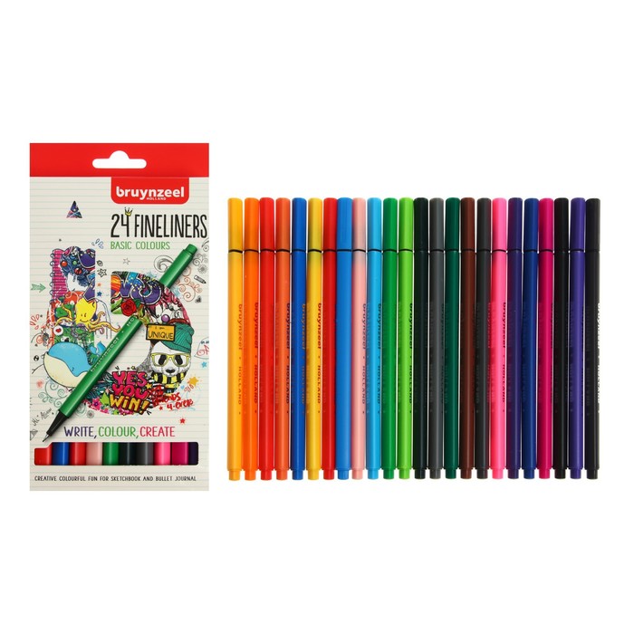 Набор ручек капиллярных 24 цвета Bruynzeel, линер 0,4 мм
Набор ручек капиллярных 24 цвета Bruynzeel, линер 0,4 мм