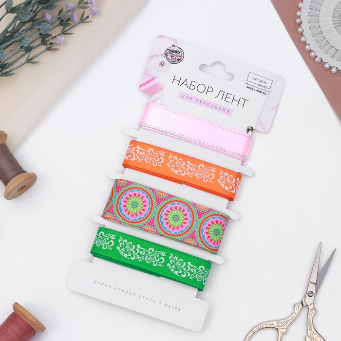 Набор лент «Летнее настроение», 15/25 мм, 2 м, 4 шт , цвет разноцветный
Набор лент «Летнее настроение», 15/25 мм, 2 м, 4 шт , цвет разноцветный