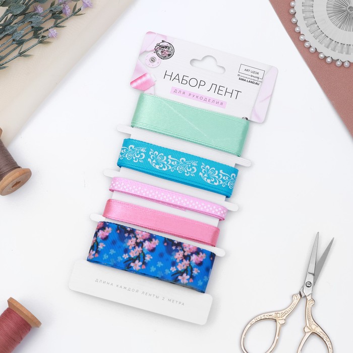 Набор лент «Цветущая сакура» 6/10/15/20/25 мм, 2 м, 5 шт, цвет разноцветный
Набор лент «Цветущая сакура» 6/10/15/20/25 мм, 2 м, 5 шт, цвет разноцветный