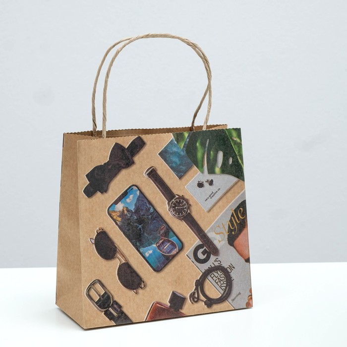 Пакет подарочный "Мужской набор", крафт, 16 x 16 x 7.6 см
Пакет подарочный "Мужской набор", крафт, 16 x 16 x 7.6 см