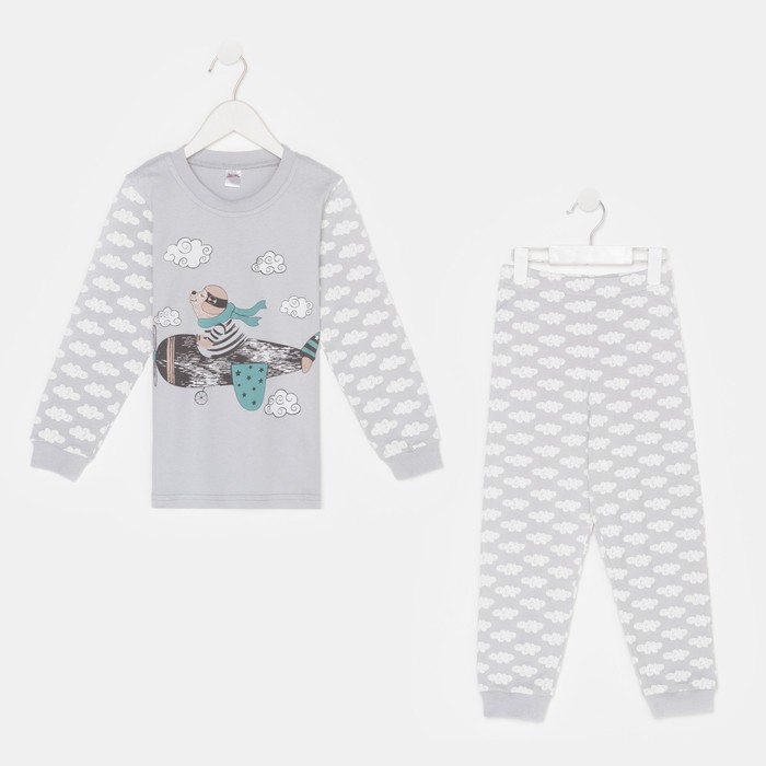 Пижама для мальчика, цвет серый, рост 104 см
Пижама для мальчика, цвет серый, рост 104 см