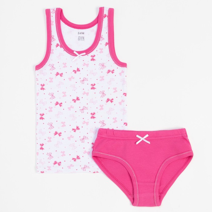 Комплект (трусы, майка) для девочки, цвет розовый, рост 104-110 см
Комплект (трусы, майка) для девочки, цвет розовый, рост 104-110 см