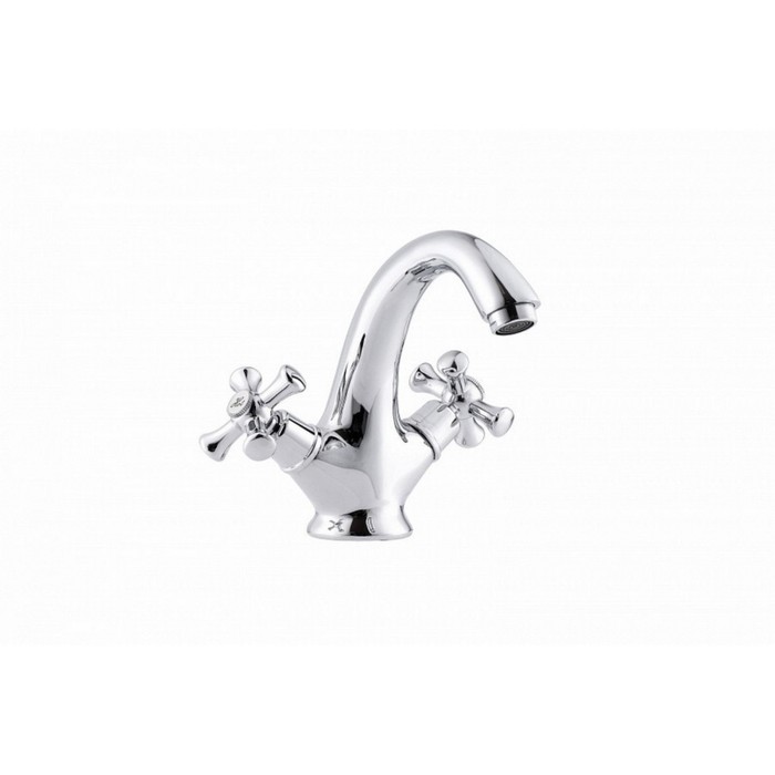 фото Смеситель для раковины "псм-профсан" psm-712-75, двухвентильный, длинна излива 130 мм, хром 766612
