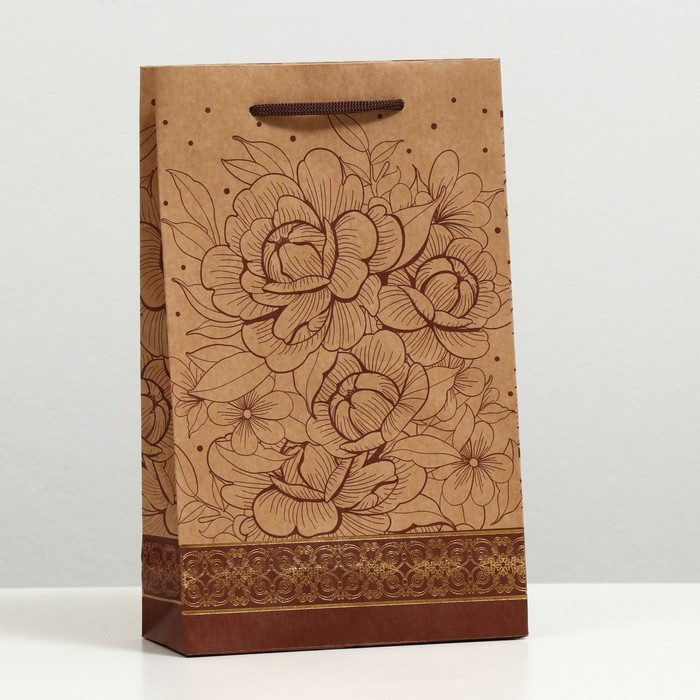 Пакет подарочный "Нарисованные цветы", крафт, 26.5 x 16.5 x 7 см
Пакет подарочный "Нарисованные цветы", крафт, 26.5 x 16.5 x 7 см