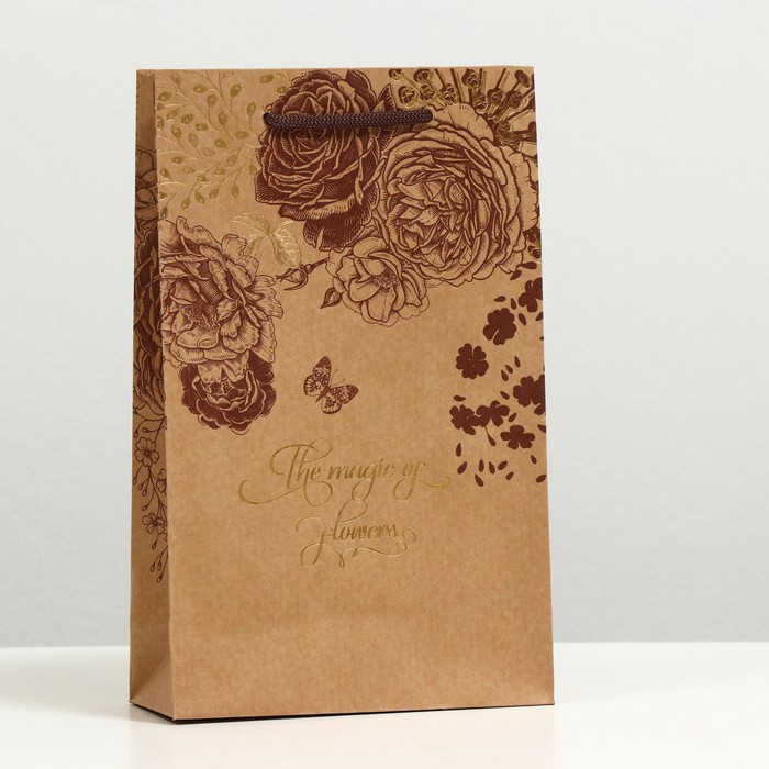 Пакет подарочный "Осенние розы", крафт, 26.5 x 16.5 x 7 см
Пакет подарочный "Осенние розы", крафт, 26.5 x 16.5 x 7 см