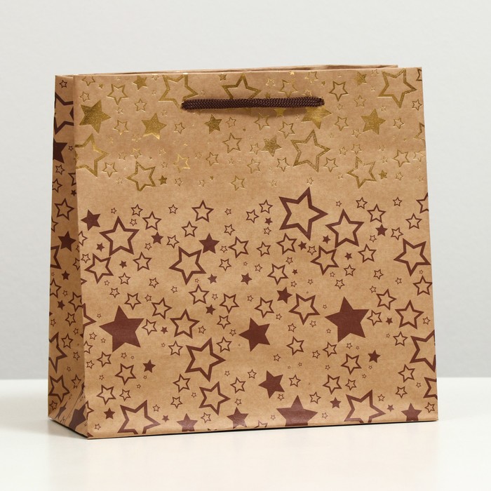 Пакет подарочный "Звездопад", крафт, 22.5 x 23 x 10 см
Пакет подарочный "Звездопад", крафт, 22.5 x 23 x 10 см