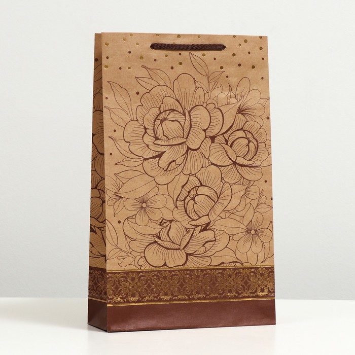 Пакет подарочный "Нарисованные цветы", крафт, 40.5 x 24.8 x 9 см
Пакет подарочный "Нарисованные цветы", крафт, 40.5 x 24.8 x 9 см
