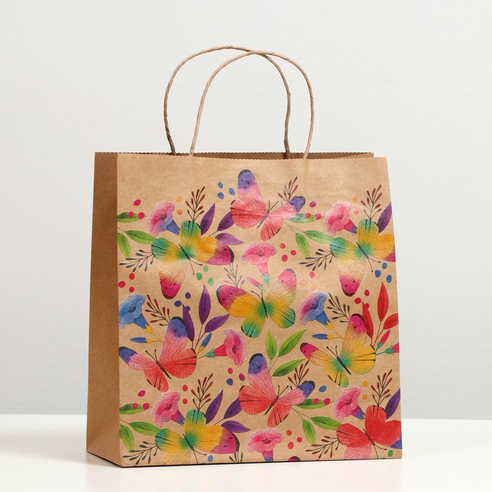 Пакет подарочный "Бабочки", крафт, 24 x 23 x 10 см
Пакет подарочный "Бабочки", крафт, 24 x 23 x 10 см