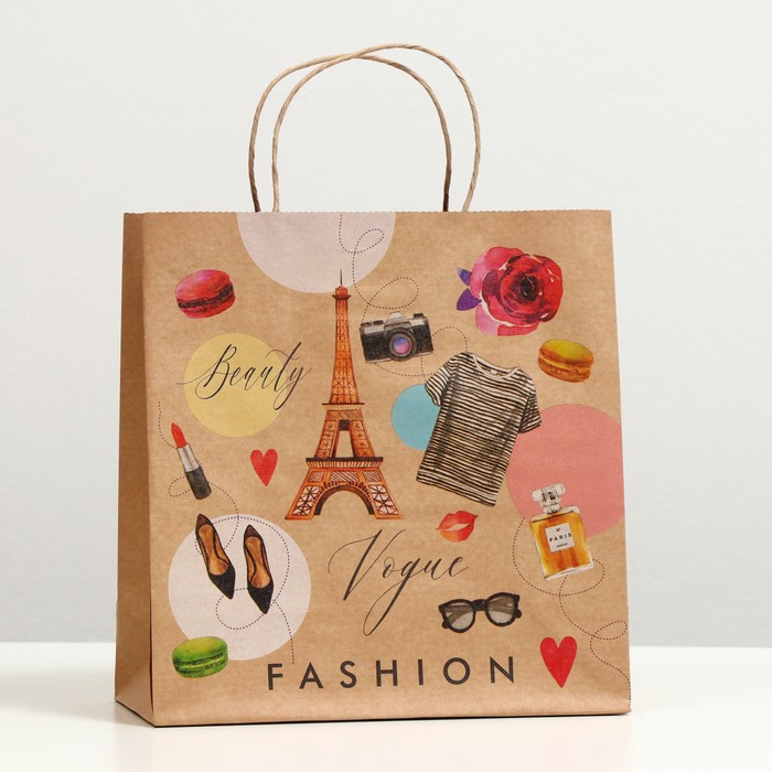 Пакет подарочный "Мода в Париже", крафт, 24 x 23 x 10 см
Пакет подарочный "Мода в Париже", крафт, 24 x 23 x 10 см