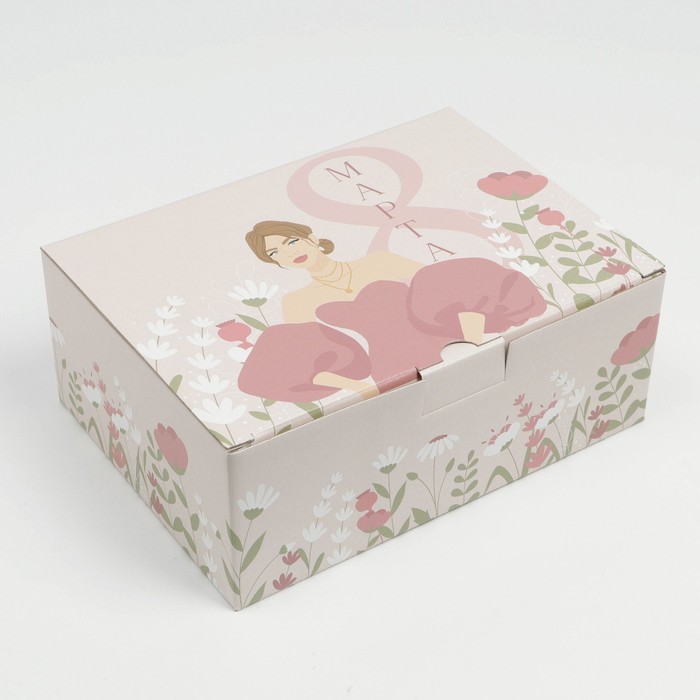 Коробка сборная «8 марта», 26 × 19 × 10 см
Коробка сборная «8 марта», 26 × 19 × 10 см