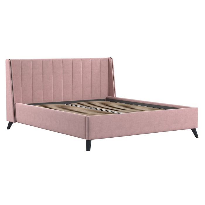 фото Кровать мелисса, 1600х2000, ортопедическое осн+пм, коралловый вивальди 27/пастельный моби