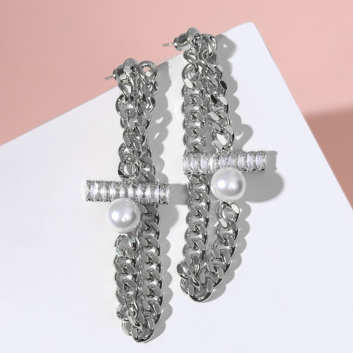 Серьги ассорти "Бусина" с дорожкой, цвет белый в серебре
Серьги ассорти "Бусина" с дорожкой, цвет белый в серебре