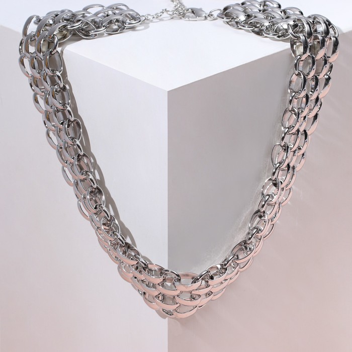 Колье "Цепь" полотно, плетёное, цвет серебро
Колье "Цепь" полотно, плетёное, цвет серебро