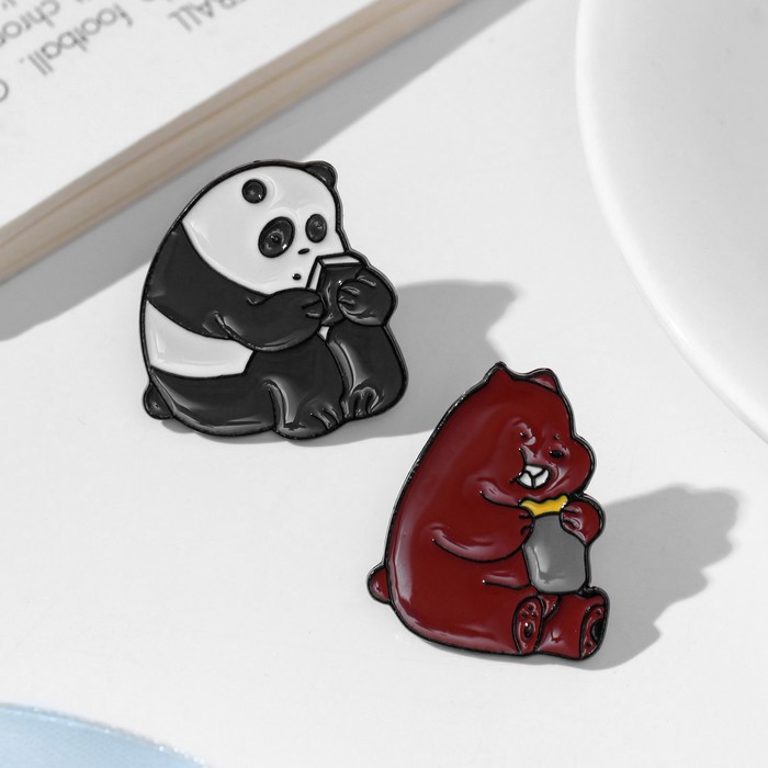 Набор значков (2 шт.) "Медведи", цветной
Набор значков (2 шт.) "Медведи", цветной