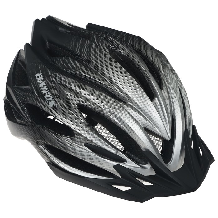 фото Шлем велосипедиста batfox, р. 58-62 см, цвет серый