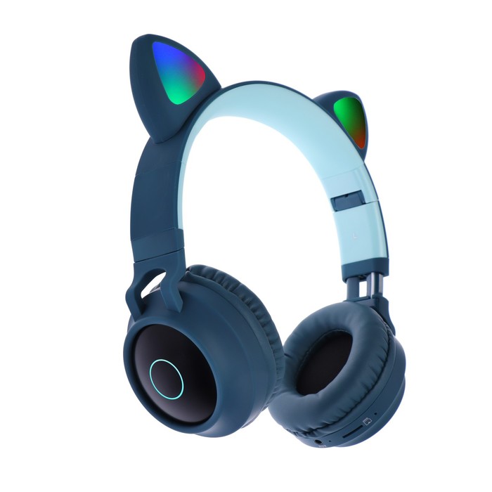 Наушники-Кошки W-33, беспроводные, микрофон, BT 5.0, AUX, microSD, MP3, 400 мАч, синие 
Наушники-Кошки W-33, беспроводные, микрофон, BT 5.0, AUX, microSD, MP3, 400 мАч, синие