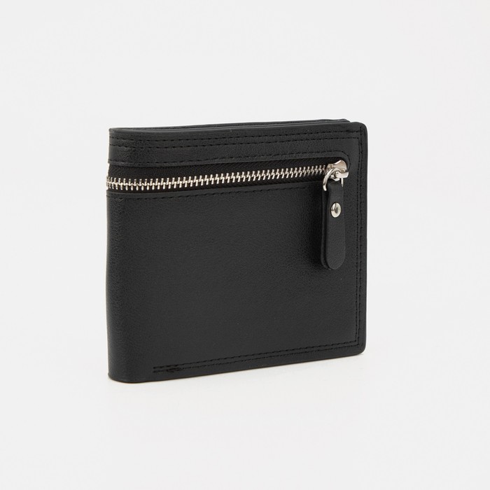 Портмоне без застёжки, для купюр, для карт, для монет, цвет чёрный
Портмоне без застёжки, для купюр, для карт, для монет, цвет чёрный