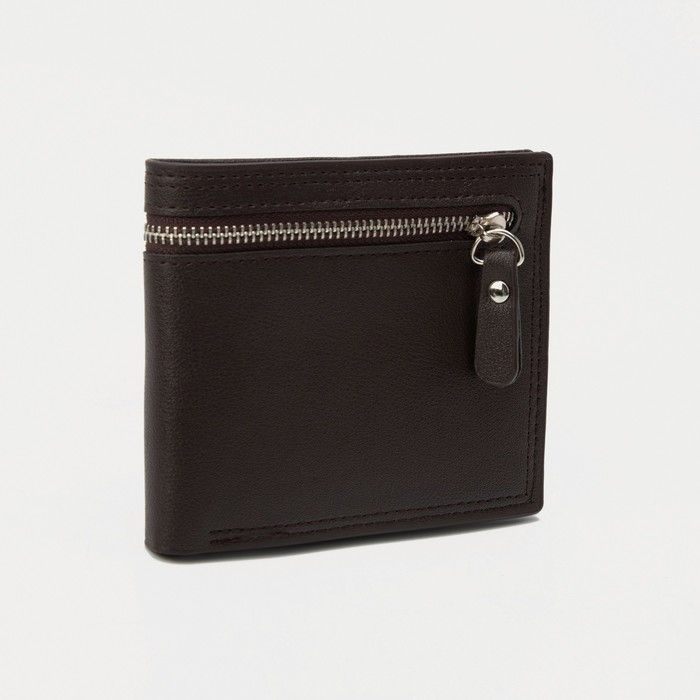 Портмоне без застёжки, для купюр, для карт, для монет, цвет коричневый
Портмоне без застёжки, для купюр, для карт, для монет, цвет коричневый