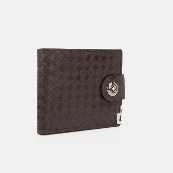 Портмоне на магните, для купюр, для карт, для монет, цвет коричневый 
Портмоне на магните, для купюр, для карт, для монет, цвет коричневый