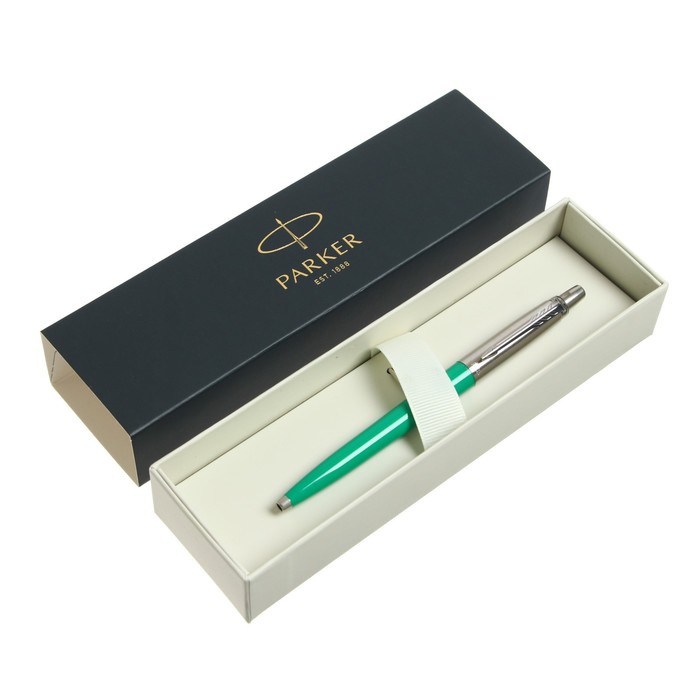 Ручка шариковая Parker Jotter Original K60, корпус зеленый, перо M, чернила синие, подарочная коробка.
Ручка шариковая Parker Jotter Original K60, корпус зеленый, перо M, чернила синие, подарочная коробка.