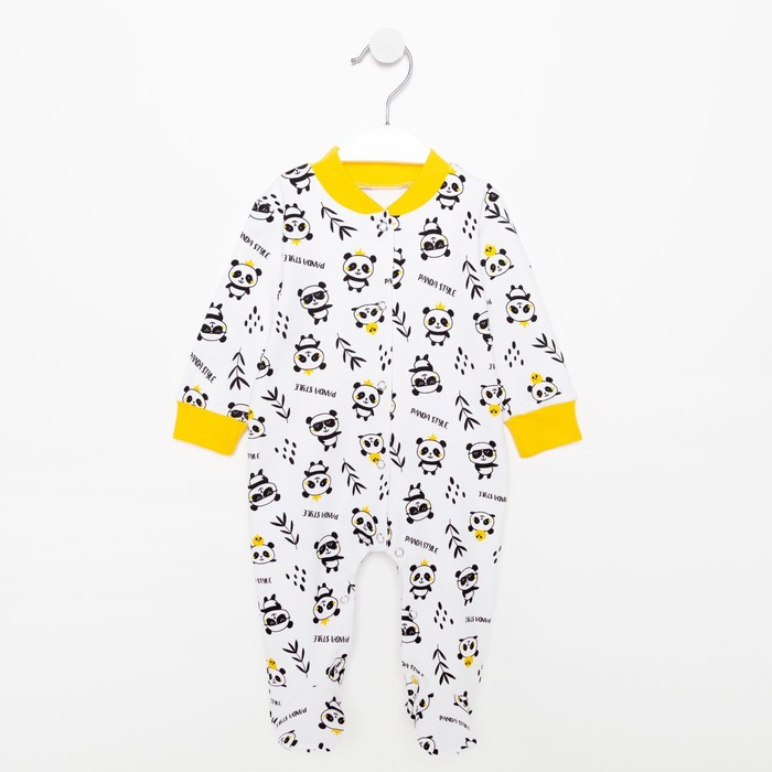 Комбинезон «Панды» детский, цвет белый/жёлтый, рост 62 см
Комбинезон «Панды» детский, цвет белый/жёлтый, рост 62 см