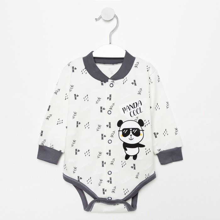 Боди «Панды» детское, цвет белый/серый, рост 56 см
Боди «Панды» детское, цвет белый/серый, рост 56 см