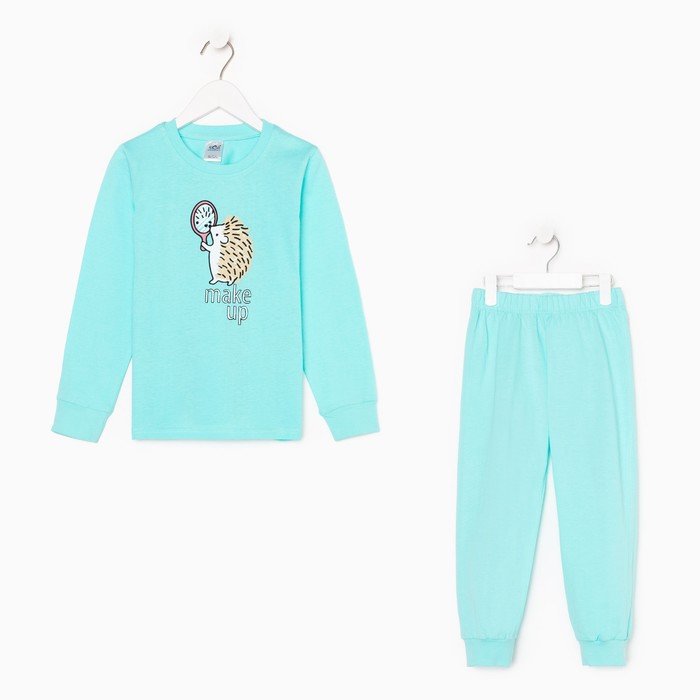 Пижама для девочки, цвет голубой, рост 116-122
Пижама для девочки, цвет голубой, рост 116-122